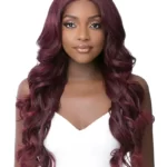 Red full lace wig - 150% density burgundy human hair wig