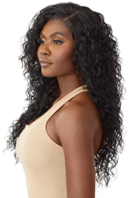 Virgin remy human hair 150% density deep wave 13×4 lace frontal wig