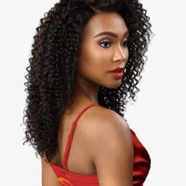 Glueless kinky curly 13 x 4 HD lace front wig – 180% density virgin remy human hair wear & go lace wigs