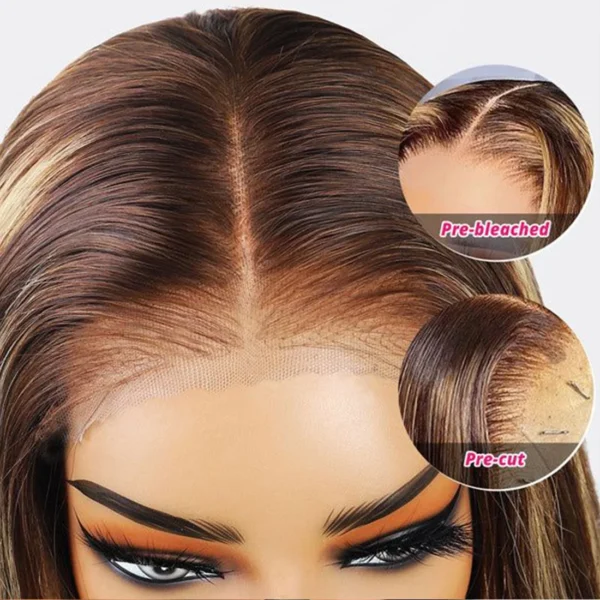 Glueless highlight HD lace wig